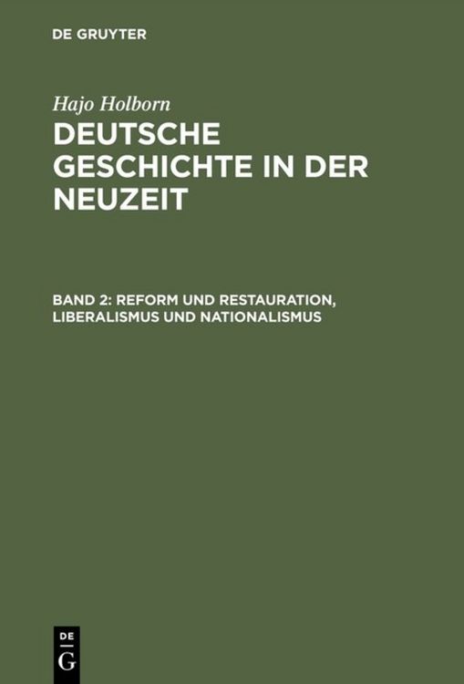Produktbild: Reform und Restauration, Liberalismus und Nationalismus