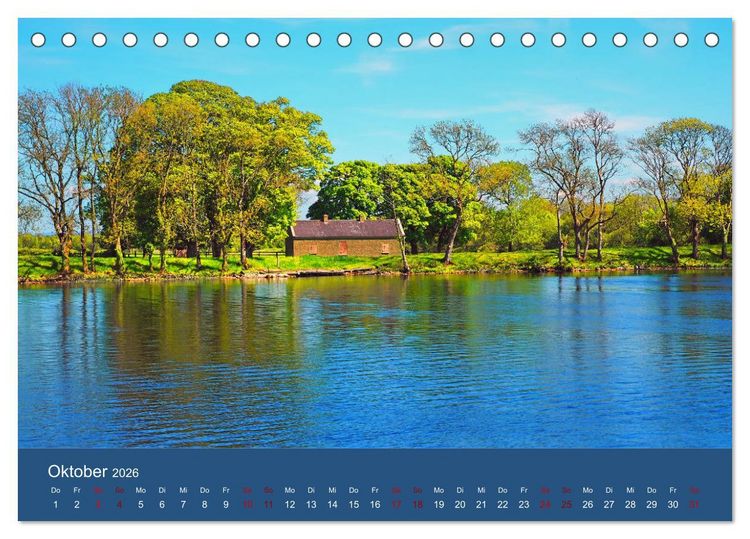 Produktbild: Auf dem Shannon - Mit dem Boot durch Irland (Tischkalender 2026 DIN A5 quer), CALVENDO Monatskalender