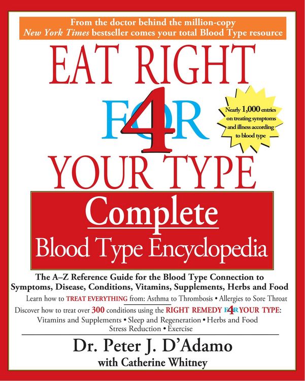 Produktbild: Eat Right 4 Your Type Complete Blood Type Encyclopedia