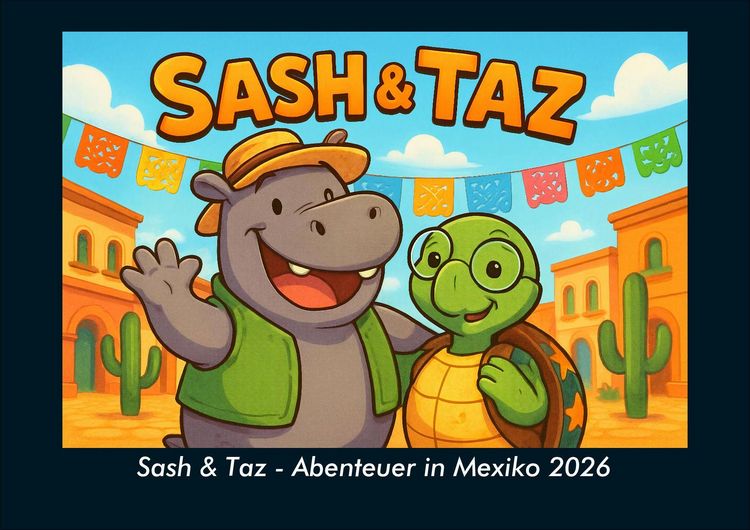 Produktbild: Sash & Taz - Abenteuer in Mexiko 2026 Fotokalender DIN A4