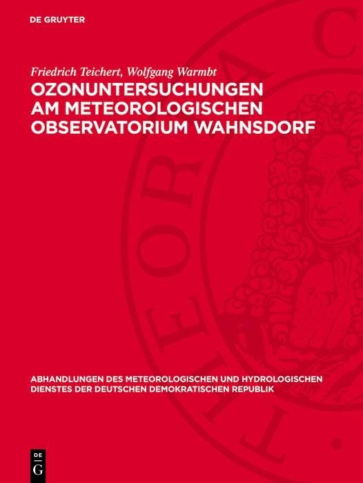 Produktbild: Ozonuntersuchungen am Meteorologischen Observatorium Wahnsdorf