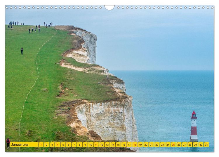 Produktbild: Seven Sisters - Gro&szlig;britanniens h&ouml;chste Kreidefelsen (Wandkalender 2026 DIN A3 quer), CALVENDO Monatskalender