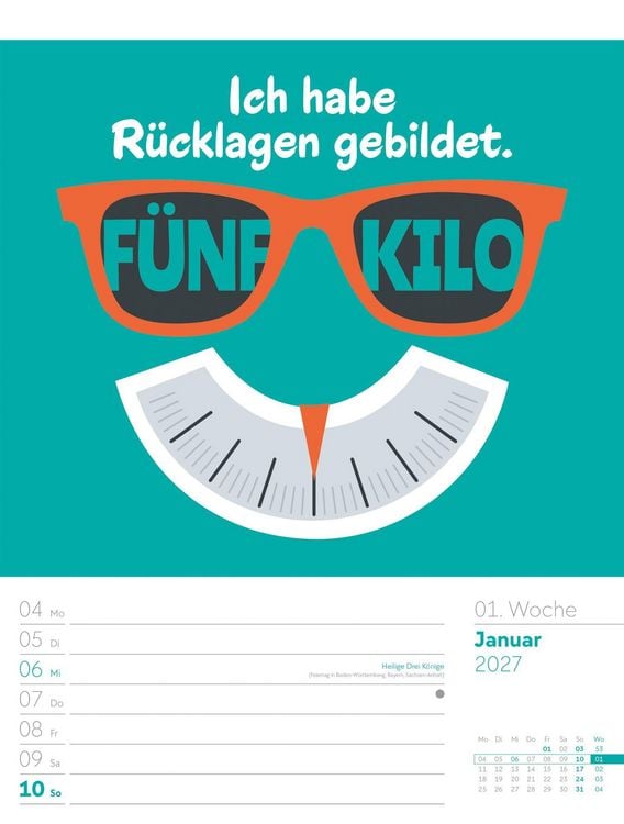 Produktbild: Klartext Spr&uuml;chekalender Wochenplaner 2027