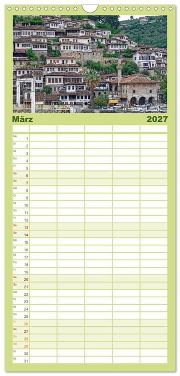 Produktbild: Familienplaner 2027 - Albanien. Eine Entdeckungsreise. mit 5 Spalten (Wandkalender, 21 x 45 cm) CALVENDO