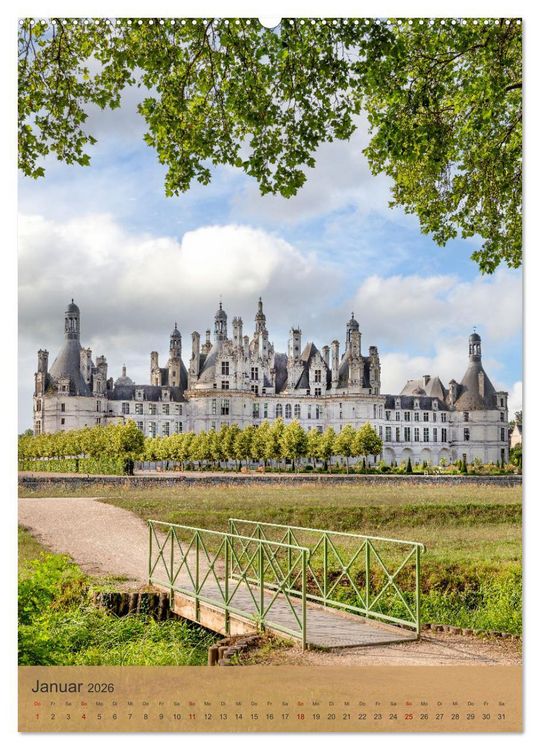 Produktbild: Die Schl&ouml;sser im Loiretal (Wandkalender 2026 DIN A2 hoch), CALVENDO Monatskalender