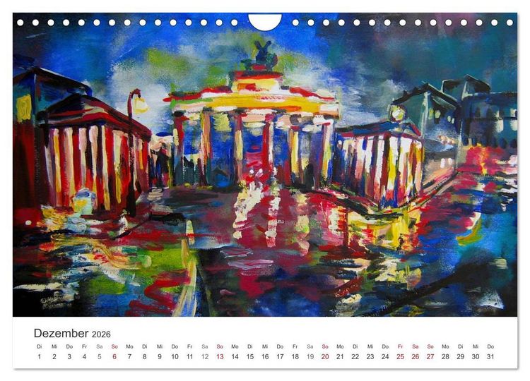 Produktbild: Berlin erlebt und gemalt - Ren&eacute;e K&ouml;nig (Wandkalender 2026 DIN A4 quer), CALVENDO Monatskalender