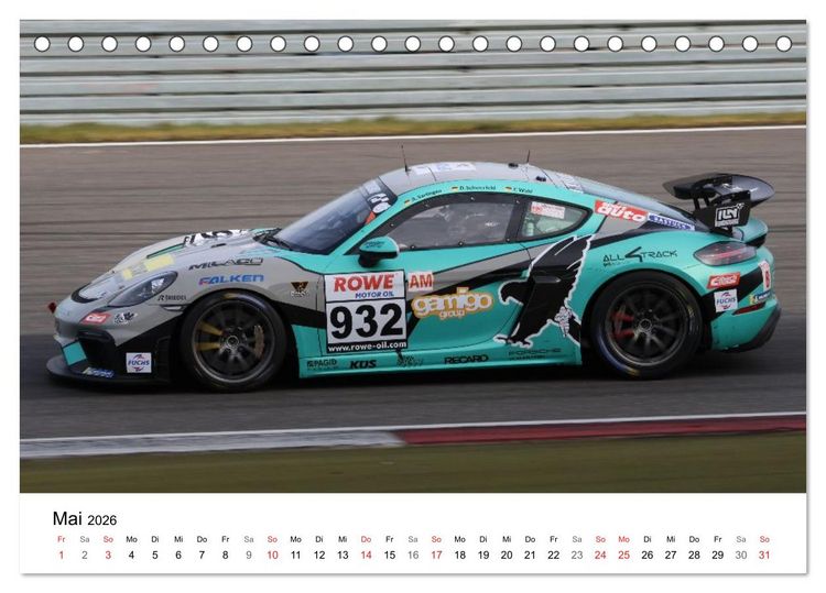 Produktbild: VLN Langstrecken Meisterschaft (Tischkalender 2026 DIN A5 quer), CALVENDO Monatskalender