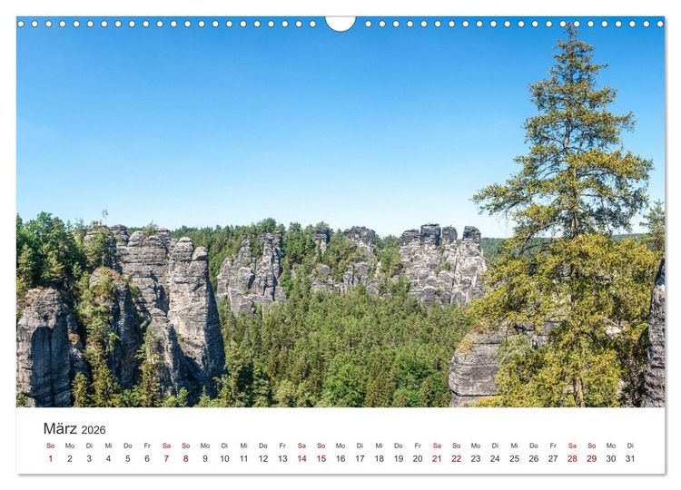 Produktbild: DEUTSCHLAND, S&auml;chsische Schweiz Nationalpark, M&auml;rchenwald (Wandkalender 2026 DIN A3 quer), CALVENDO Monatskalender