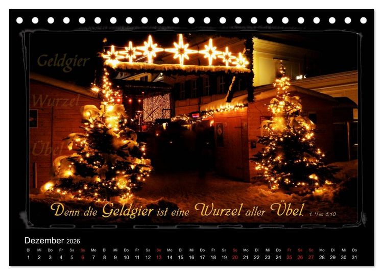 Produktbild: Monat f&uuml;r Monat ein Bibelvers (Tischkalender 2026 DIN A5 quer), CALVENDO Monatskalender