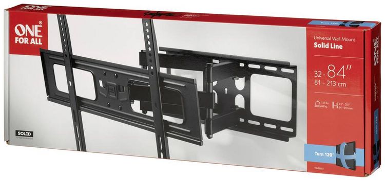 Produktbild: One For All WM 4661 TV-Wandhalterung 81,3cm (32\") - 213,4cm (84\") Neigbar, Schwenkbar