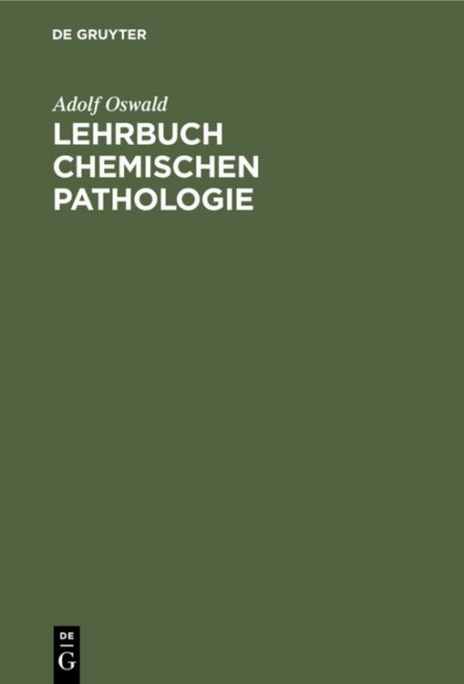 Produktbild: Lehrbuch chemischen Pathologie