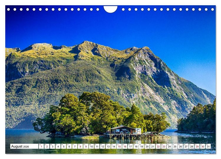 Produktbild: Neuseeland - Die sch&ouml;nsten Orte am anderen Ende der Welt (Wandkalender 2026 DIN A4 quer), CALVENDO Monatskalender