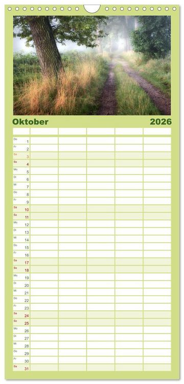 Produktbild: Familienplaner 2026 - Waldkalender mit 5 Spalten (Wandkalender, 21 x 45 cm) CALVENDO