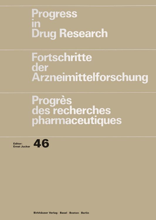 Produktbild: Progress in Drug Research/Fortschritte der Arzneimittelforschung/Progr&egrave;s des recherches pharmaceutiques