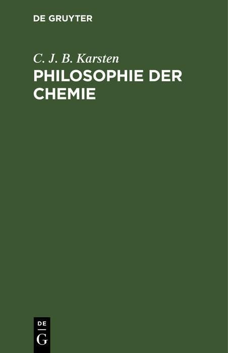 Produktbild: Philosophie der Chemie
