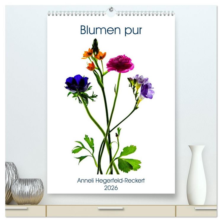 Produktbild: Blumen pur (hochwertiger Premium Wandkalender 2026 DIN A2 hoch), Kunstdruck in Hochglanz