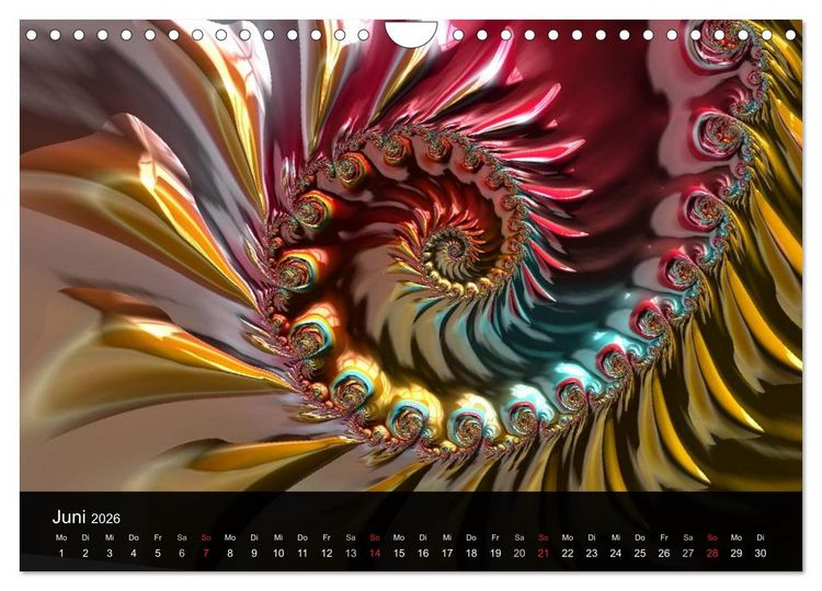 Produktbild: Fraktale Sch&ouml;nheit 2026 (Wandkalender 2026 DIN A4 quer), CALVENDO Monatskalender