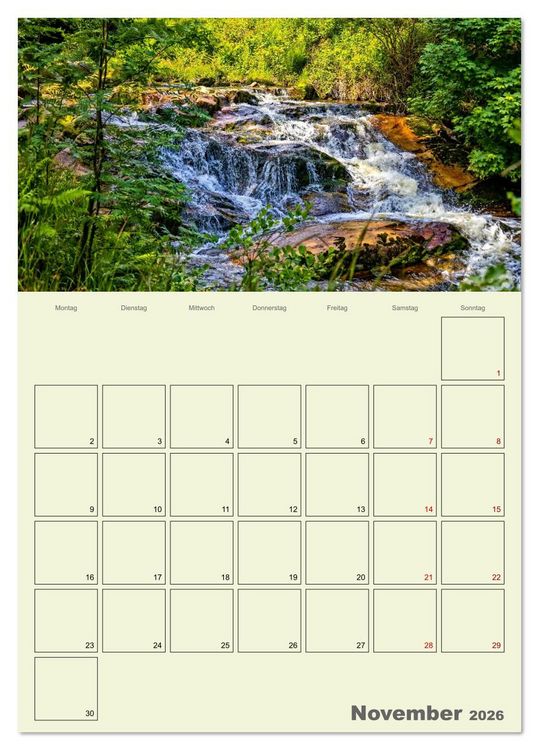 Produktbild: Harzwanderung zu den Ilsef&auml;llen - Terminplaner (Tischkalender 2026 DIN A5 hoch), CALVENDO Monatskalender