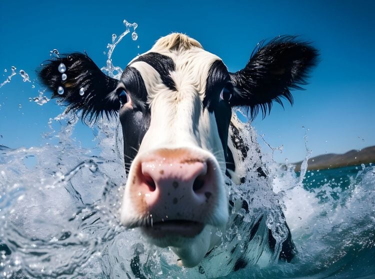Produktbild: CALVENDO Puzzle Eine sch&ouml;ne bunte Kuh | 2000 Teile Lege-Gr&ouml;&szlig;e 90x67cm Foto-Puzzle f&uuml;r gl&uuml;ckliche Stunden
