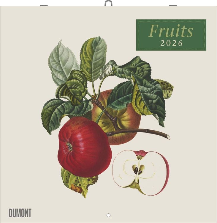 Produktbild: Fruits 2026 ‒ Broschürenkalender ‒ mit historischen Abbildungen alter Obstsorten von Pierre Antoine Poiteau ‒ Format 30 x 30 cm