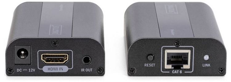 Produktbild: Digitus DS-55204 HDMI&reg;, Infrarot Extender (Verl&auml;ngerung) &uuml;ber Netzwerkkabel RJ45 60m