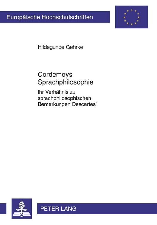 Produktbild: Cordemoys Sprachphilosophie