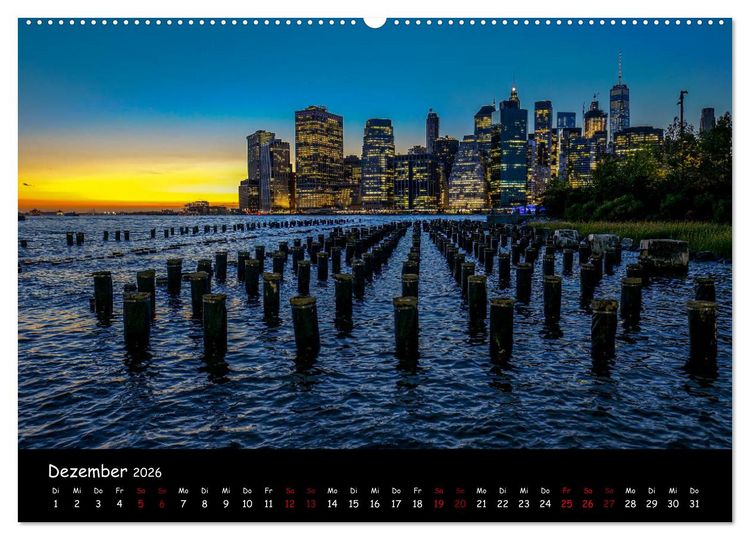 Produktbild: New York City - Impressionen (hochwertiger Premium Wandkalender 2026 DIN A2 quer), Kunstdruck in Hochglanz
