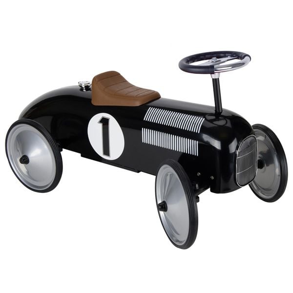 Produktbild: Goki 14164 - Rutscherfahrzeug schwarz, Metall/Kunststoff, L&auml;nge: ca. 73 cm