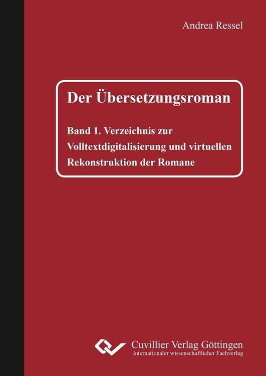 Produktbild: Der &Uuml;bersetzungsroman