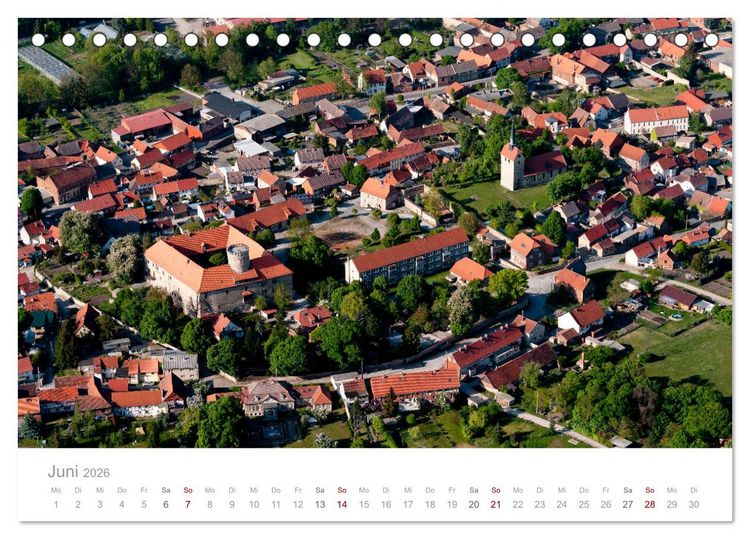 Produktbild: Harzvorland Luftbilder 2026 (Tischkalender 2026 DIN A5 quer), CALVENDO Monatskalender