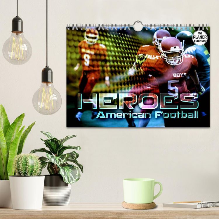Produktbild: HEROES - American Football (Wandkalender 2026 DIN A4 quer), CALVENDO Monatskalender