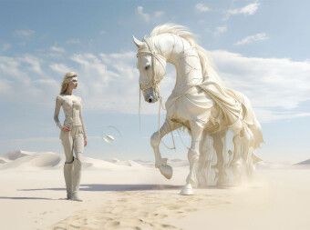 Produktbild: CALVENDO Puzzle Surrealismus trifft Pferdefans | 2000 Teile Lege-Gr&ouml;&szlig;e 90x67cm Foto-Puzzle f&uuml;r gl&uuml;ckliche Stunden