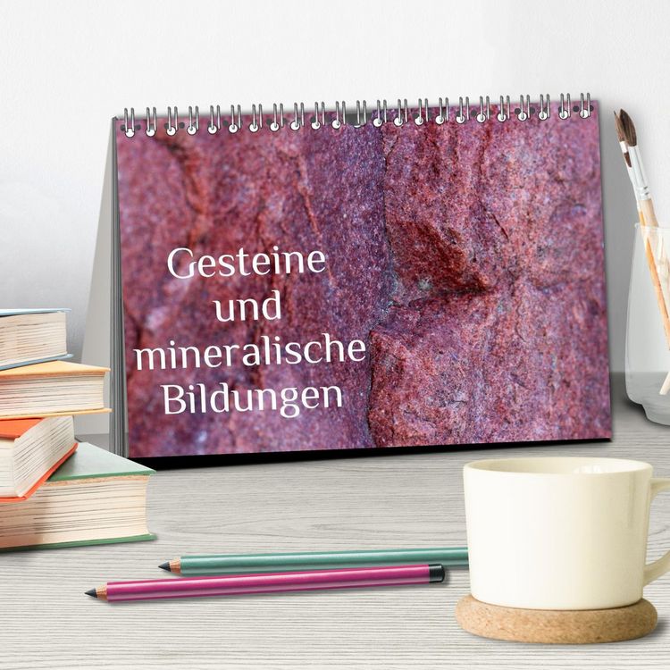 Produktbild: Gesteine und mineralische Bildungen (Tischkalender 2026 DIN A5 quer), CALVENDO Monatskalender