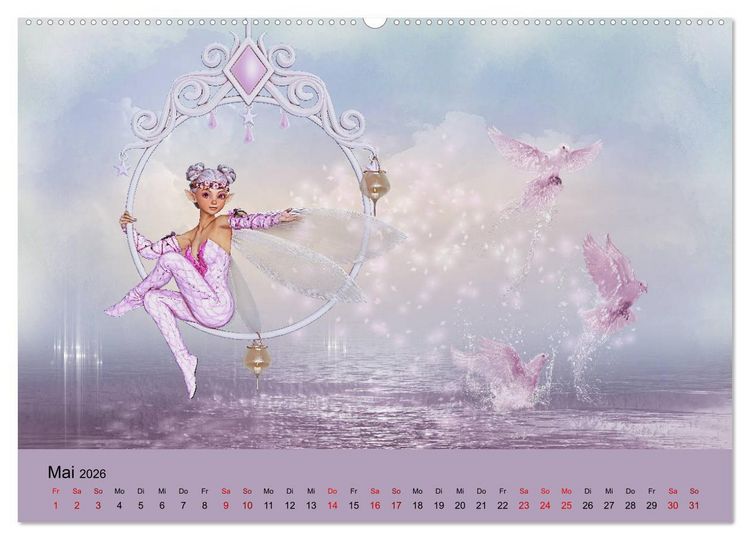 Produktbild: Elfenlichter, die Reise geht weiter (Wandkalender 2026 DIN A2 quer), CALVENDO Monatskalender