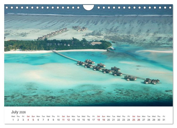 Produktbild: Maldives from above (Wall Calendar 2026 DIN A4 landscape), CALVENDO 12 Month Wall Calendar