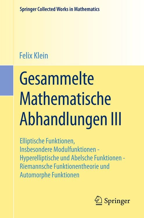 Produktbild: Gesammelte Mathematische Abhandlungen III