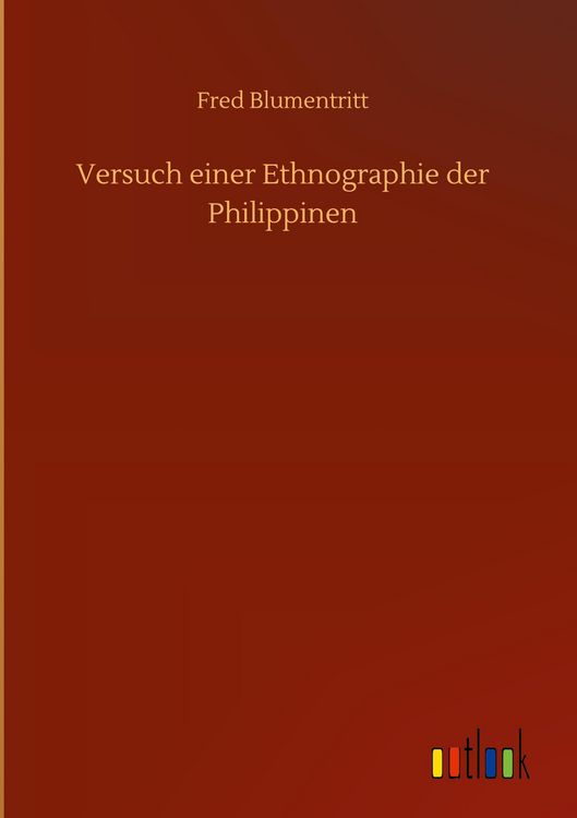 Produktbild: Versuch einer Ethnographie der Philippinen