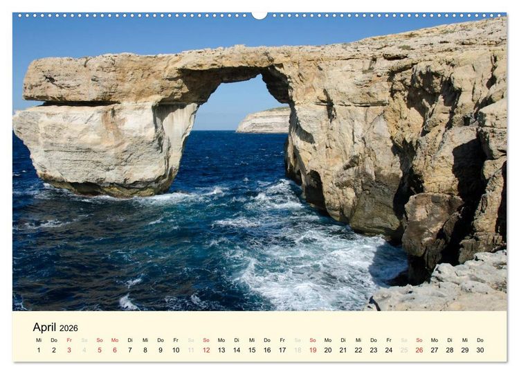 Produktbild: Malta und Gozo, Perlen im Mittelmeer (Wandkalender 2026 DIN A2 quer), CALVENDO Monatskalender