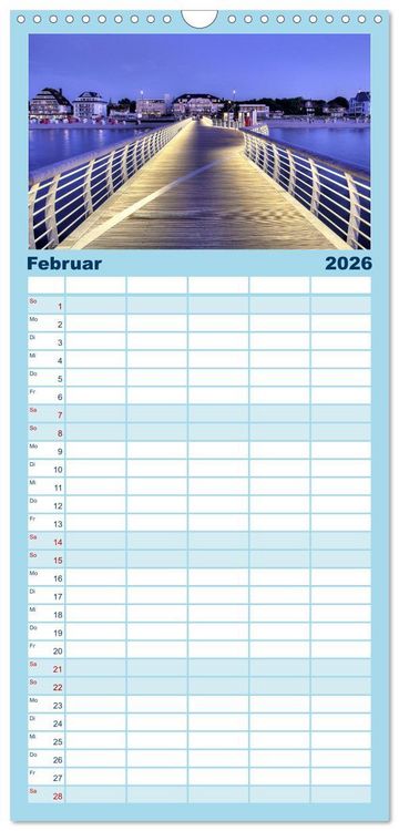 Produktbild: Familienplaner 2026 - Timmendorfer Strand mit 5 Spalten (Wandkalender, 21 x 45 cm) CALVENDO