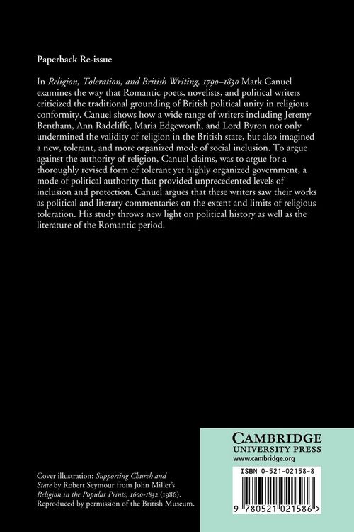 Produktbild: Religion, Toleration, and British Writing, 1790 1830
