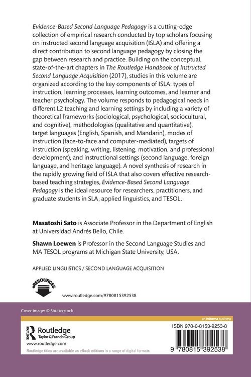 Produktbild: Evidence-Based Second Language Pedagogy