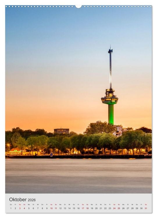Produktbild: ROTTERDAM Impressionen bei Tag und Nacht (Wandkalender 2026 DIN A2 hoch), CALVENDO Monatskalender