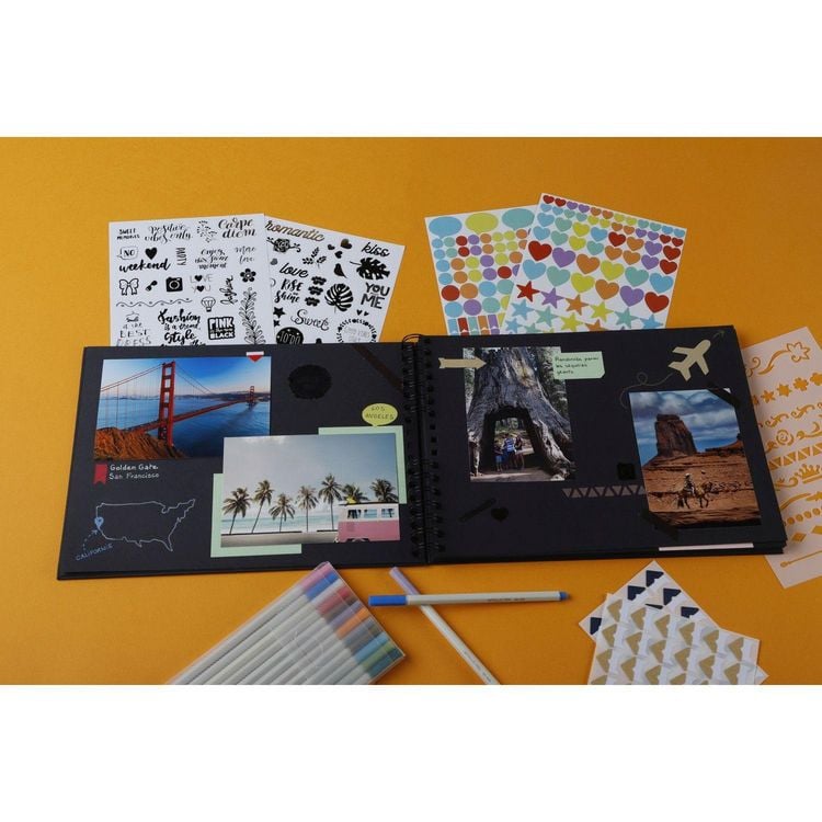 Produktbild: Set Scrapbooking mit Fotoalbum 32x22 cm, SCRAP ADDICT