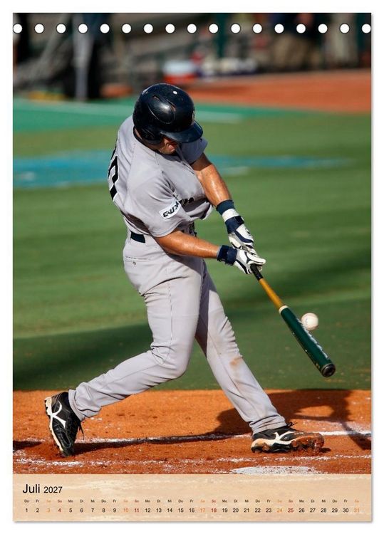 Produktbild: Baseball Power (Tischkalender 2027 DIN A5 hoch), CALVENDO Monatskalender