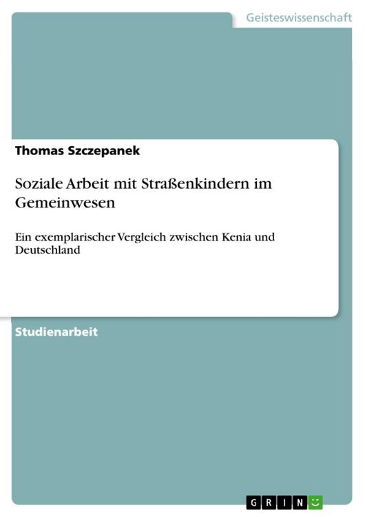 Produktbild: Soziale Arbeit mit Stra&szlig;enkindern im Gemeinwesen