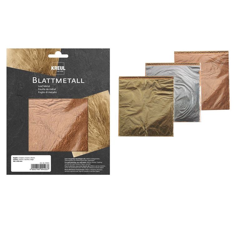 Produktbild: KREUL Blattmetall kupfer 140x140mm 6 Blatt