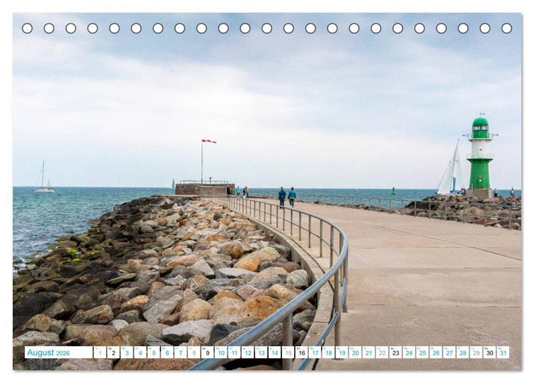 Produktbild: Warnem&uuml;nde - Sommer, Sonne und Sand im Schuh (Tischkalender 2026 DIN A5 quer), CALVENDO Monatskalender