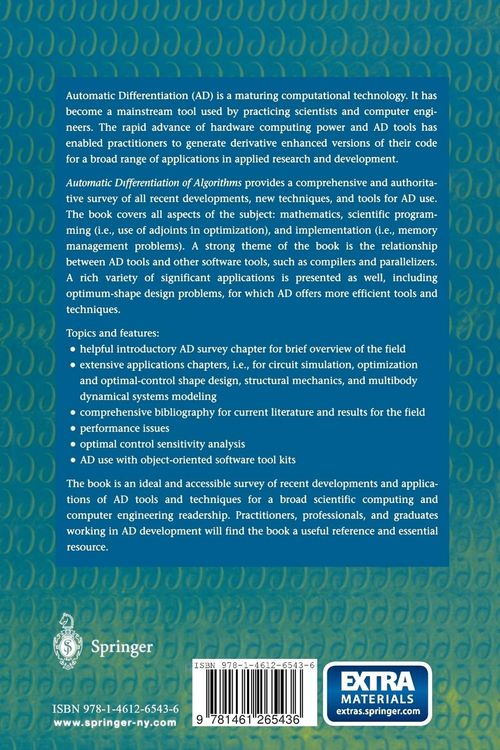Produktbild: Automatic Differentiation of Algorithms