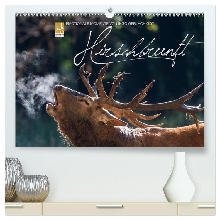 Produktbild: Emotionale Momente: Hirschbrunft (hochwertiger Premium Wandkalender 2026 DIN A2 quer), Kunstdruck in Hochglanz