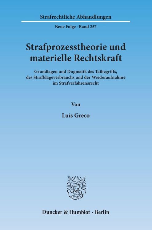 Produktbild: Strafprozesstheorie und materielle Rechtskraft.